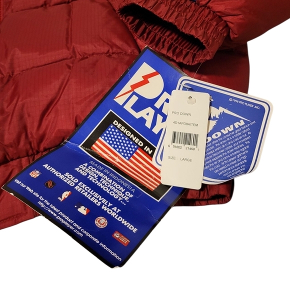 NWT NHL Colorado Avalanche Hockey Pro Down Puff Coat Red Jacket Hood Men's Large - Picture 3 of 14